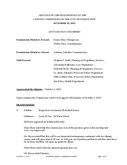 x0000x0000October 1 2015Worcester License Commission Minutes