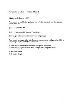 FromatomstosolidsTutorialSheet3AdaptedfroGSquiresCUPForasystemoftw