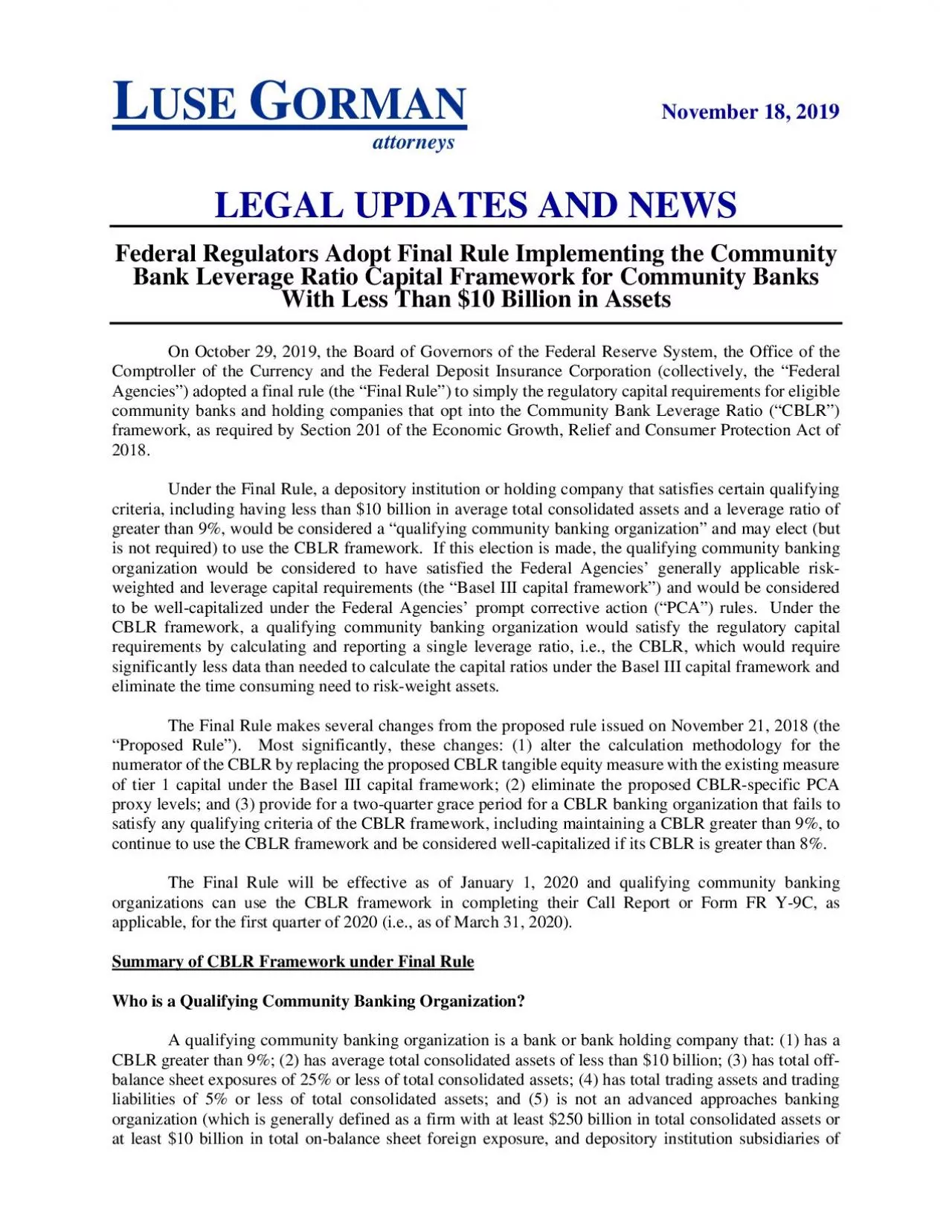 PDF-Federal Regulators Adopt Final Rule Implementing the Community Capital