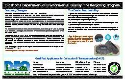 Oklahoma Department of Environmental Quality Tire Recycling ProgramTir