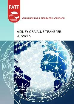 GUIDANCE FOR A RISKBASED APPROACHMONEY OR VALUE TRANSFER SERVICESMone