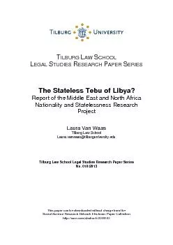 The Stateless Tebu of Libya