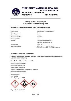Safety Data Sheet SDS of