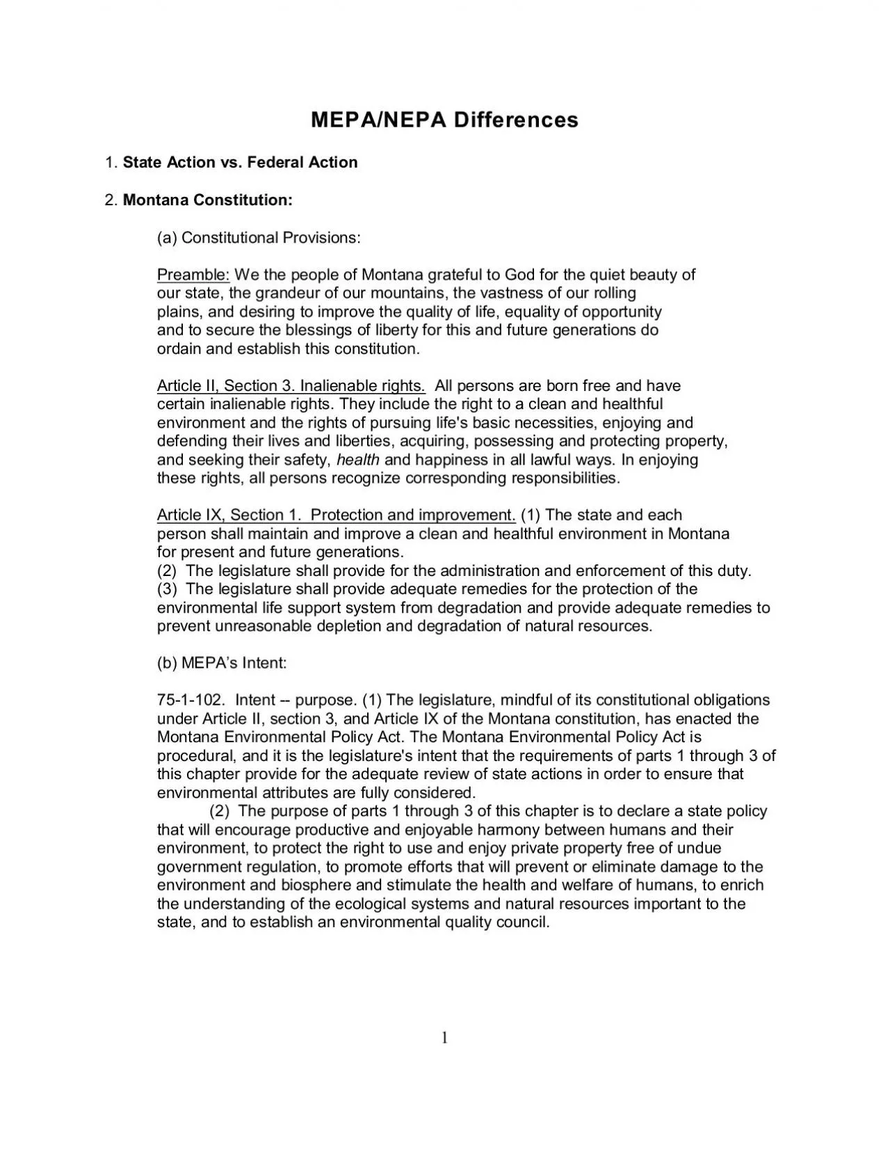 PDF-MEPANEPA Differences1 State Action vs Federal Action2 Montana Cons