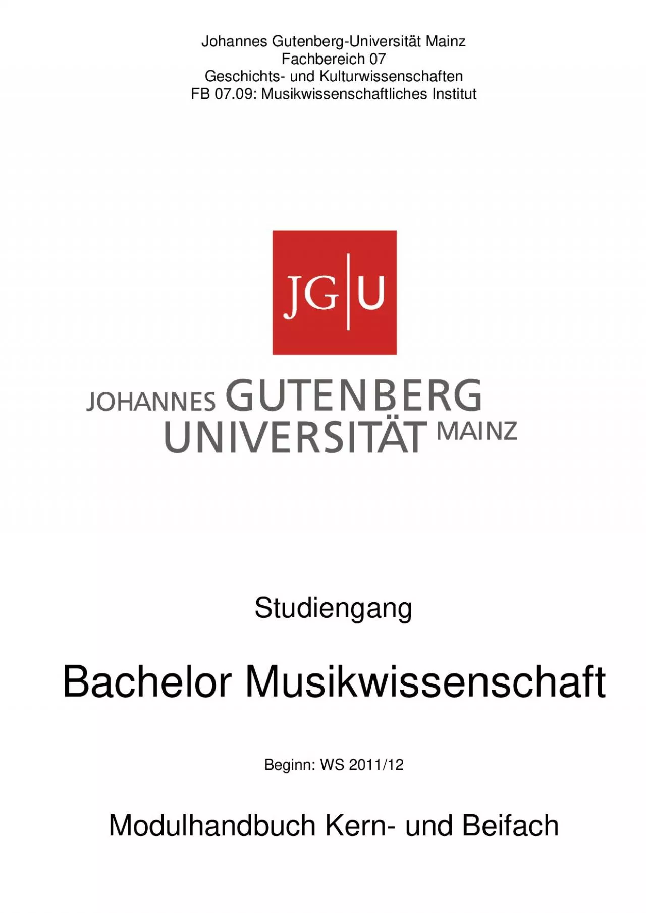 PDF-Johannes GutenbergUniversitt Mainz Fachbereich 07 Geschichts und Ku