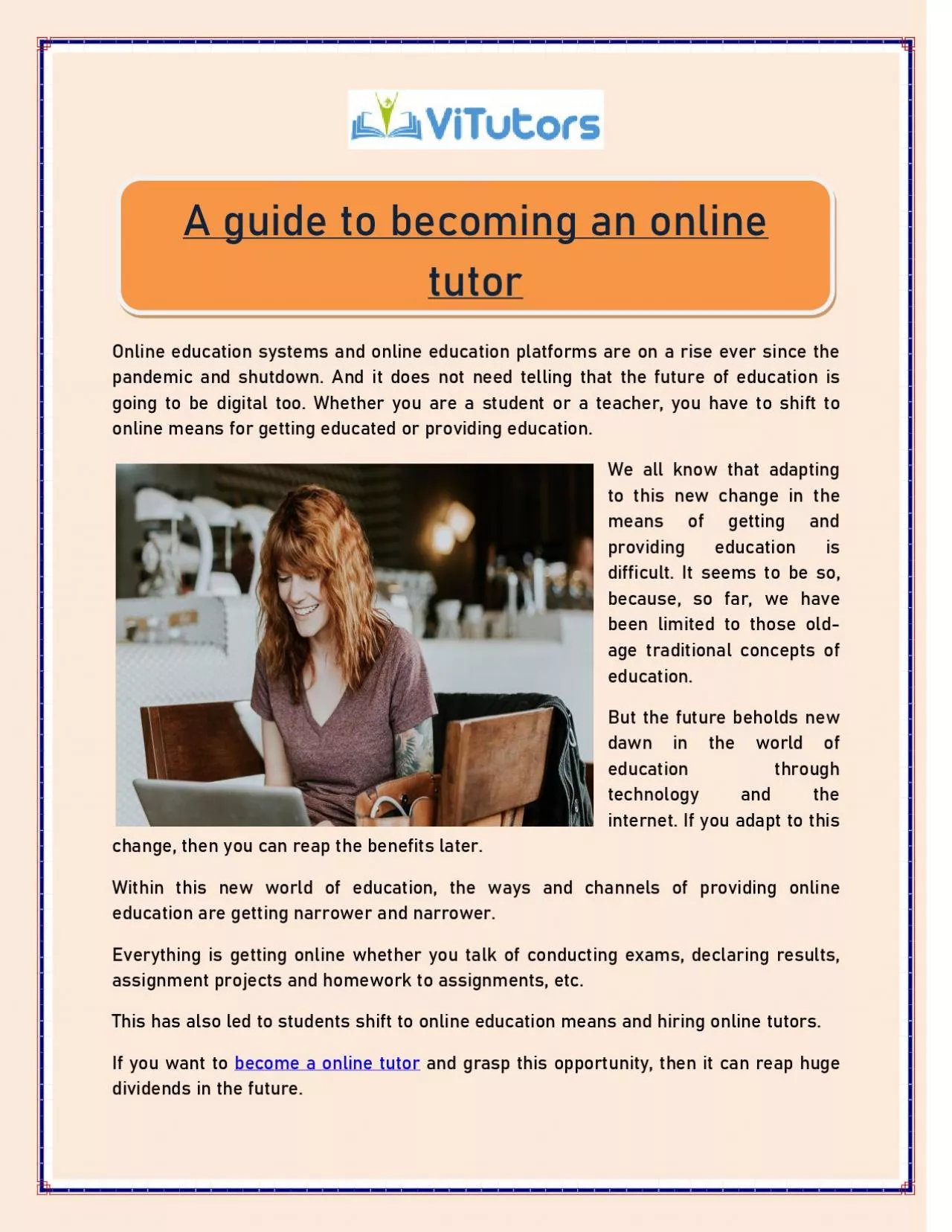 PDF-A guide to becoming an online tutor