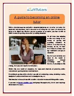 A guide to becoming an online tutor