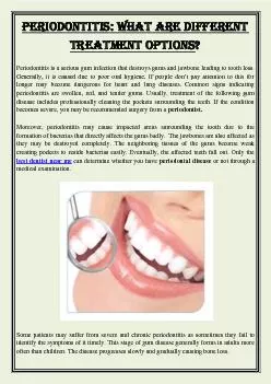 Periodontitis: What Are Different Treatment Options?