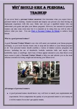 Why Should Hire A Personal Trainer?