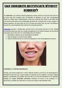 Can Underbite Rectificate Without Surgery?
