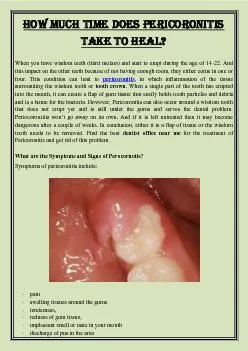 How much time does Pericoronitis take to Heal?