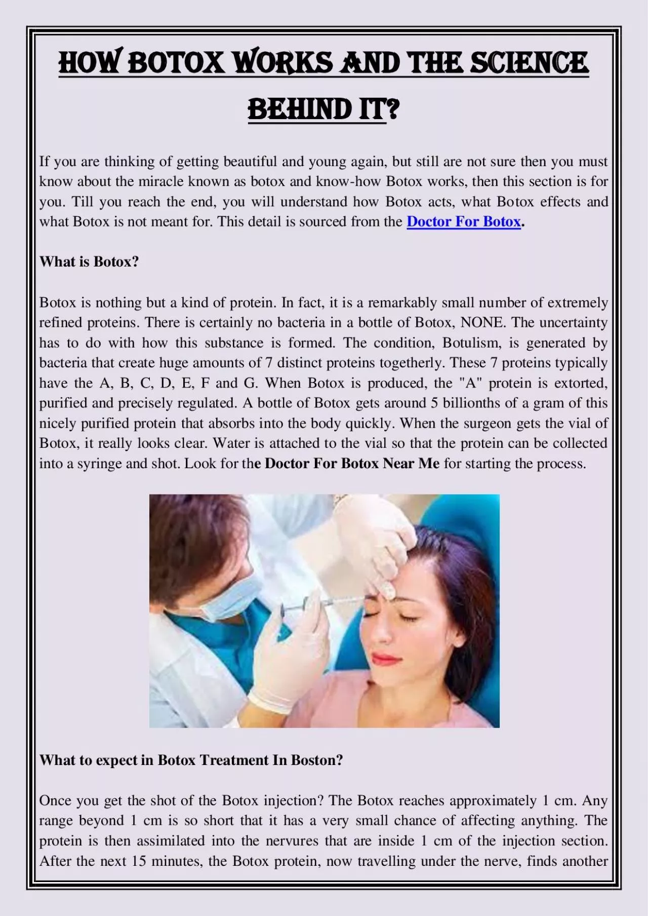 PDF-HOW BOTOX WORKS AND THE SCIENCE BEHIND IT?