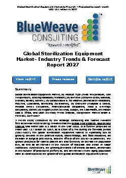 Global Sterilization Equipment Market- Industry Trends & Forecast Report 2027