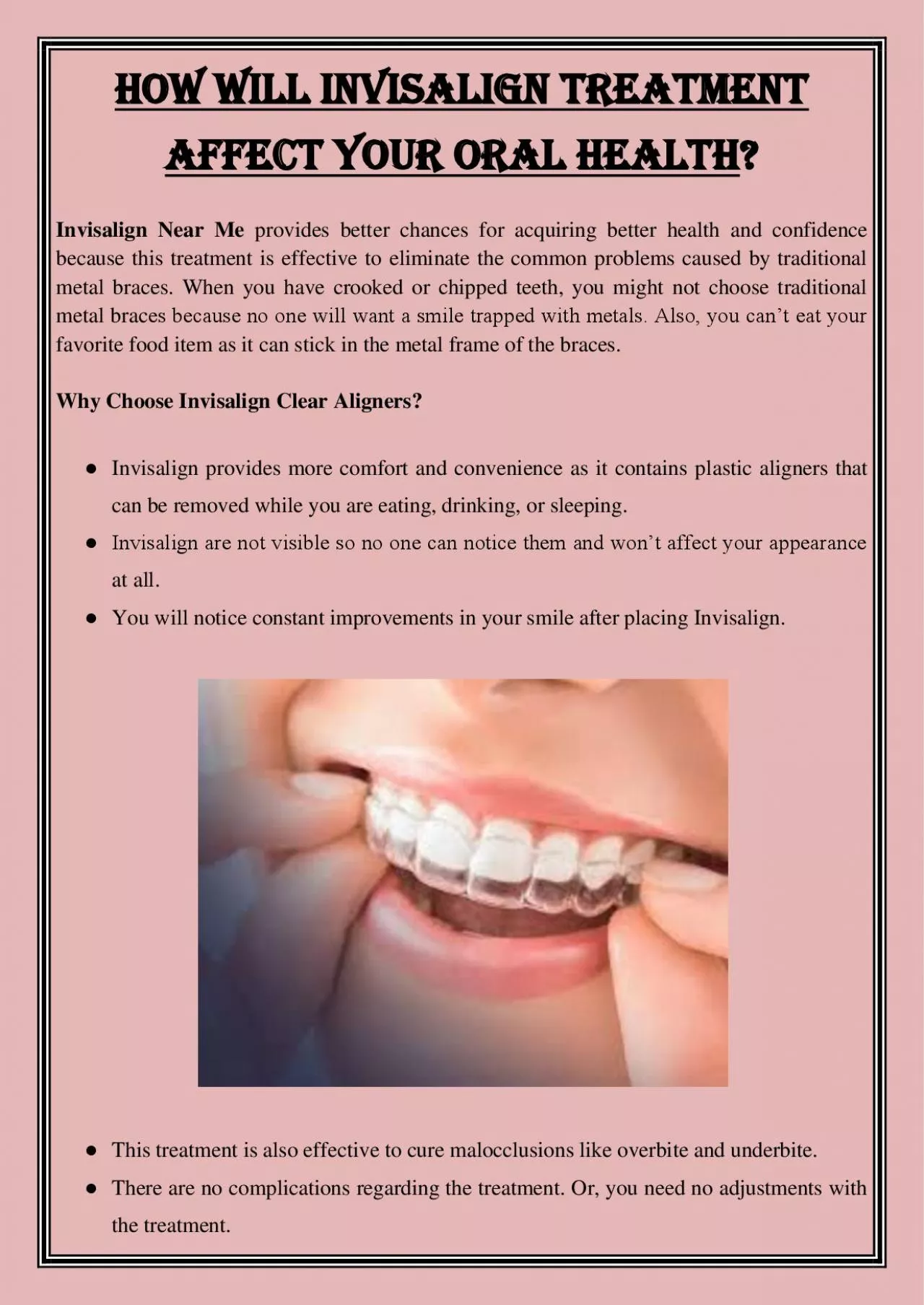 PDF-How will Invisalign Treatment Affect your Oral Health?