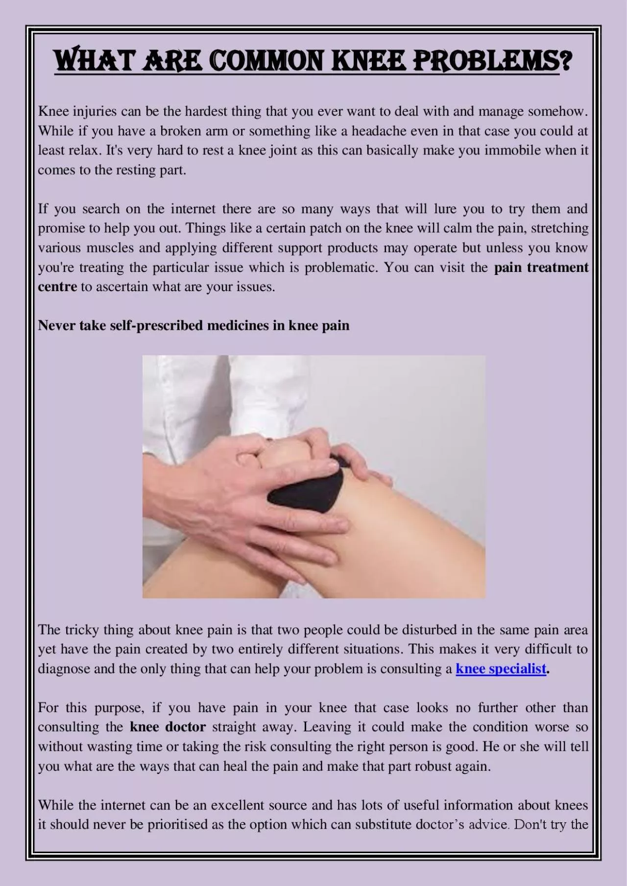 PDF-What are common knee problems?