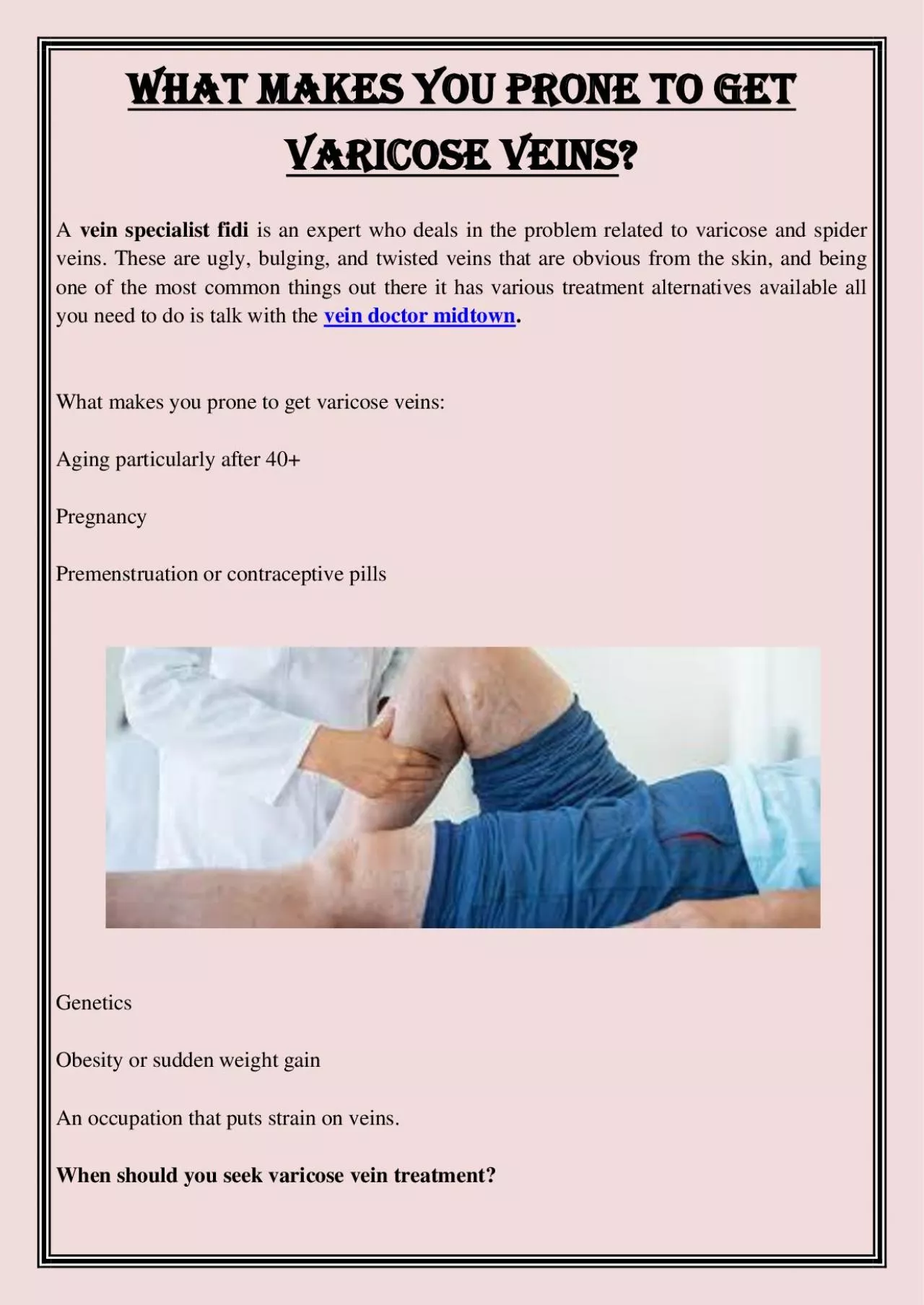 PDF-What makes you prone to get varicose veins?