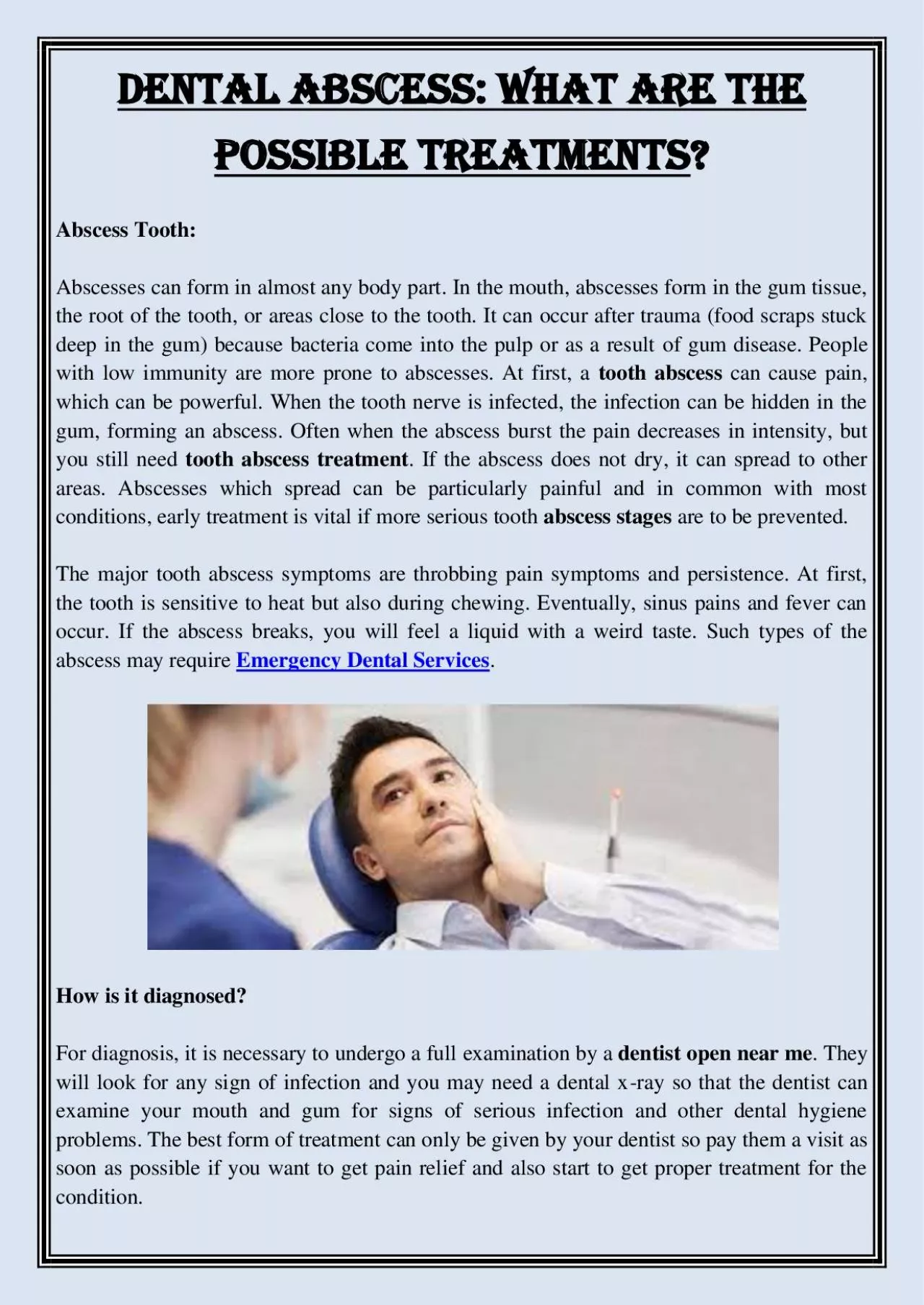 PDF-Dental abscess: What Are The Possible Treatments?