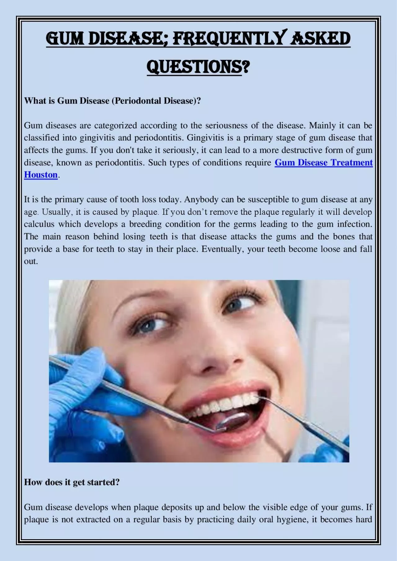 PDF-Gum Disease; Frequently Asked Questions?