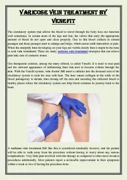 Varicose vein treatment by Venefit