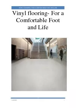 Vinyl flooring- For a Comfortable Foot and Life