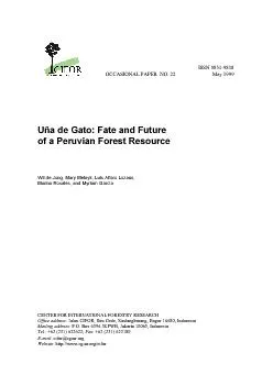 Ua de Gato Fate and Futureof a Peruvian Forest Resource