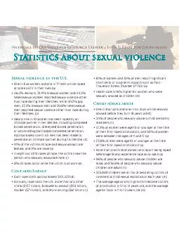 Statistics about sexual violence