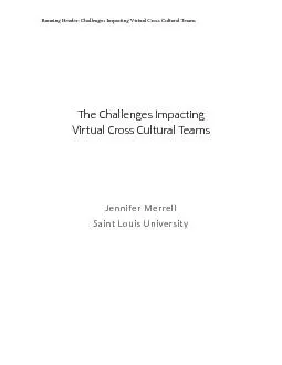 Running Header Challenges Impacting Virtual Cross Cultural Teams