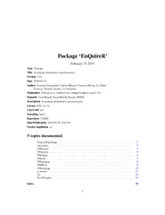 Package EnQuireR February   Type Package Title A packa