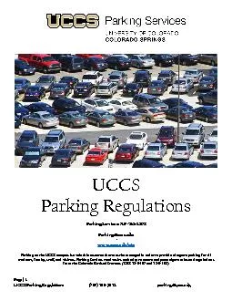 UCCS Parking Regulations