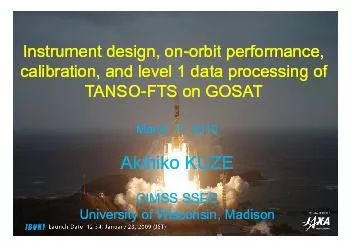 Instrument design onInstrument design onorbit performance