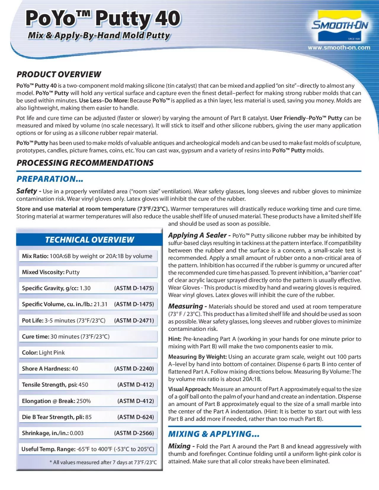 PDF-PROCESSING RECOMMENDATIONSPREPARATIONSafety Use in a properly venti