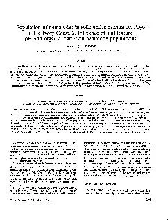 Population of nematodes in soils under banana cv Poyo in the Ivory Co