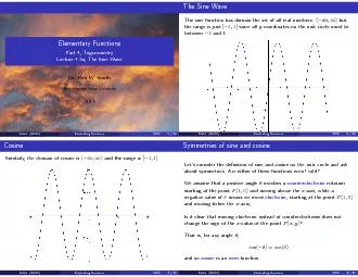 SymmetriesofsineandcosineHoweverifwebegintomoveclockwisearoundtheorig