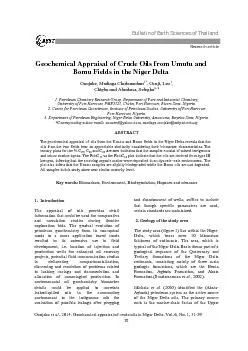 Bulletin of Earth Sciences of Thailand Onojake et al 2014 Geochemic