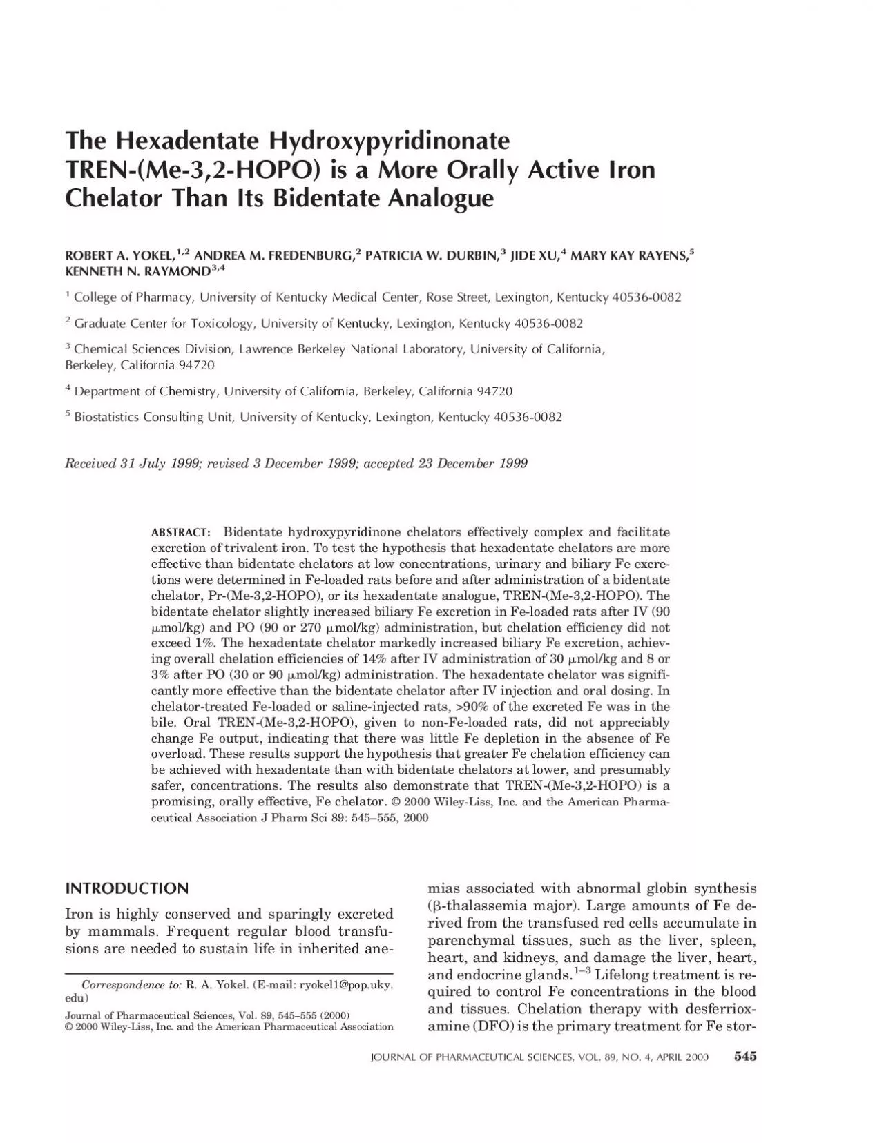 PDF-TheHexadentateHydroxypyridinonateTRENMe32HOPOisaMoreOrallyActive