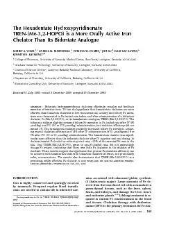 TheHexadentateHydroxypyridinonateTRENMe32HOPOisaMoreOrallyActive