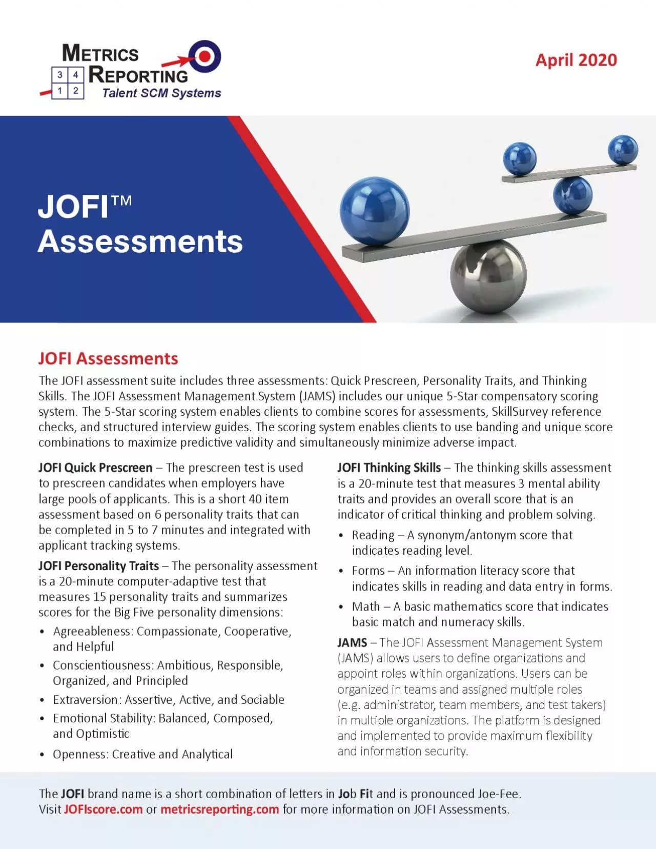 PDF-JOFI AssessmentsThe JOFI assessment suite includes three assessments