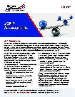 JOFI AssessmentsThe JOFI assessment suite includes three assessments