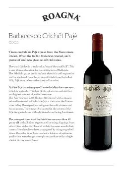 Barbaresco Cricht Paj