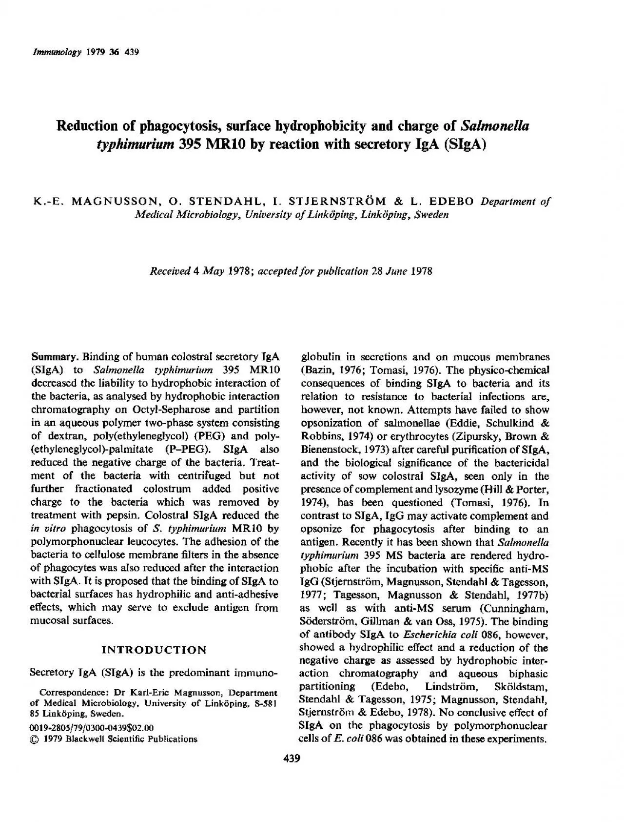 PDF-Immunology197936439Reductionofphagocytosissurfacehydrophobicityandcha