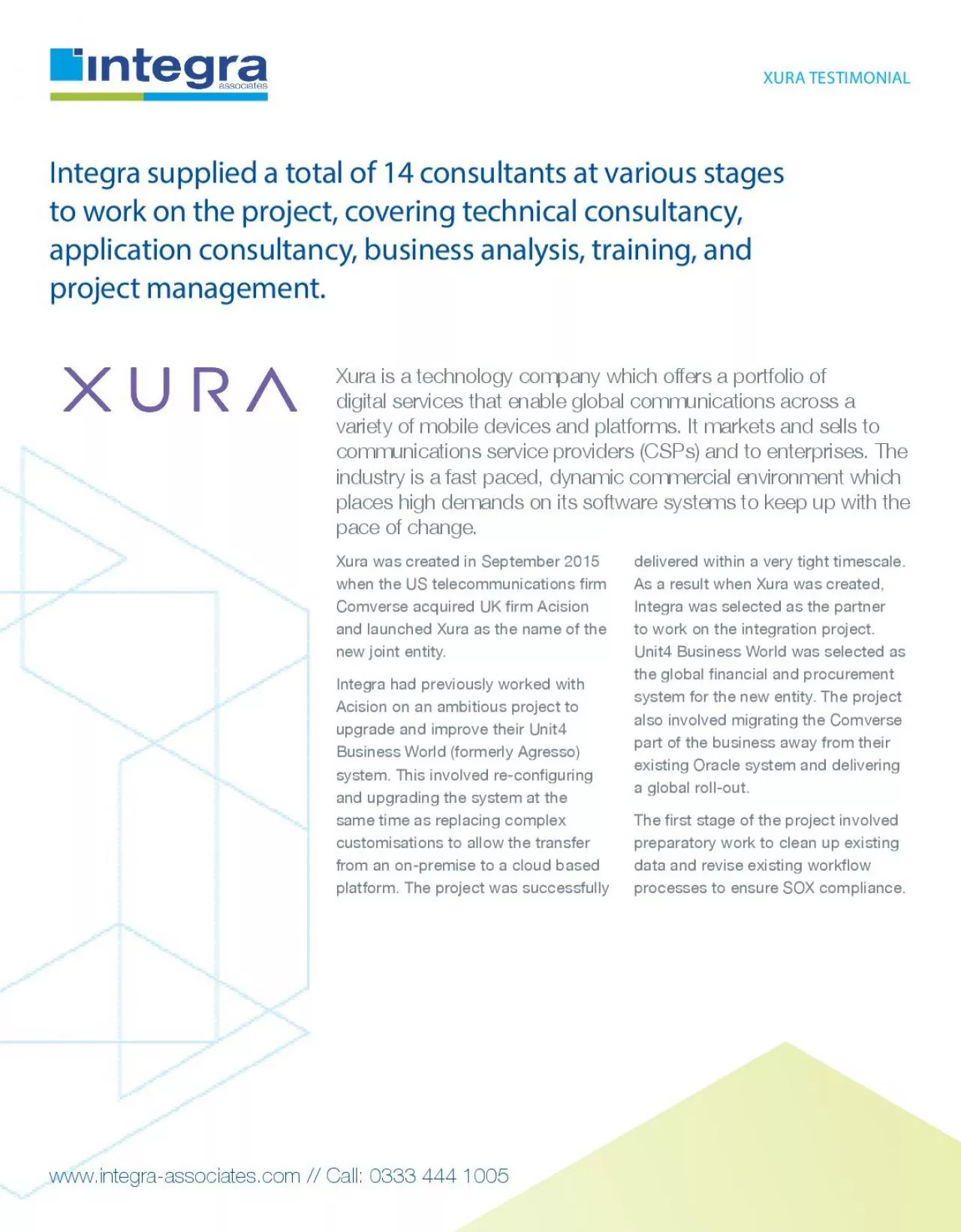 PDF-Xura is a technology company which offers a portfolio of