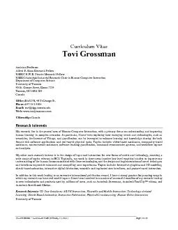 Tovi Grossman Curriculum Vitae February 17 2021
