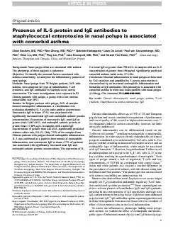 OriginalarticlesPresenceofIL5proteinandIgEantibodiestostaphylococcale