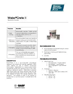 WaboWaboWaboWaboCrete IICrete IICrete IICrete IIElastomeric Concrete