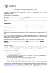 Authority to Enrol Proxy Enrolment form This signed an