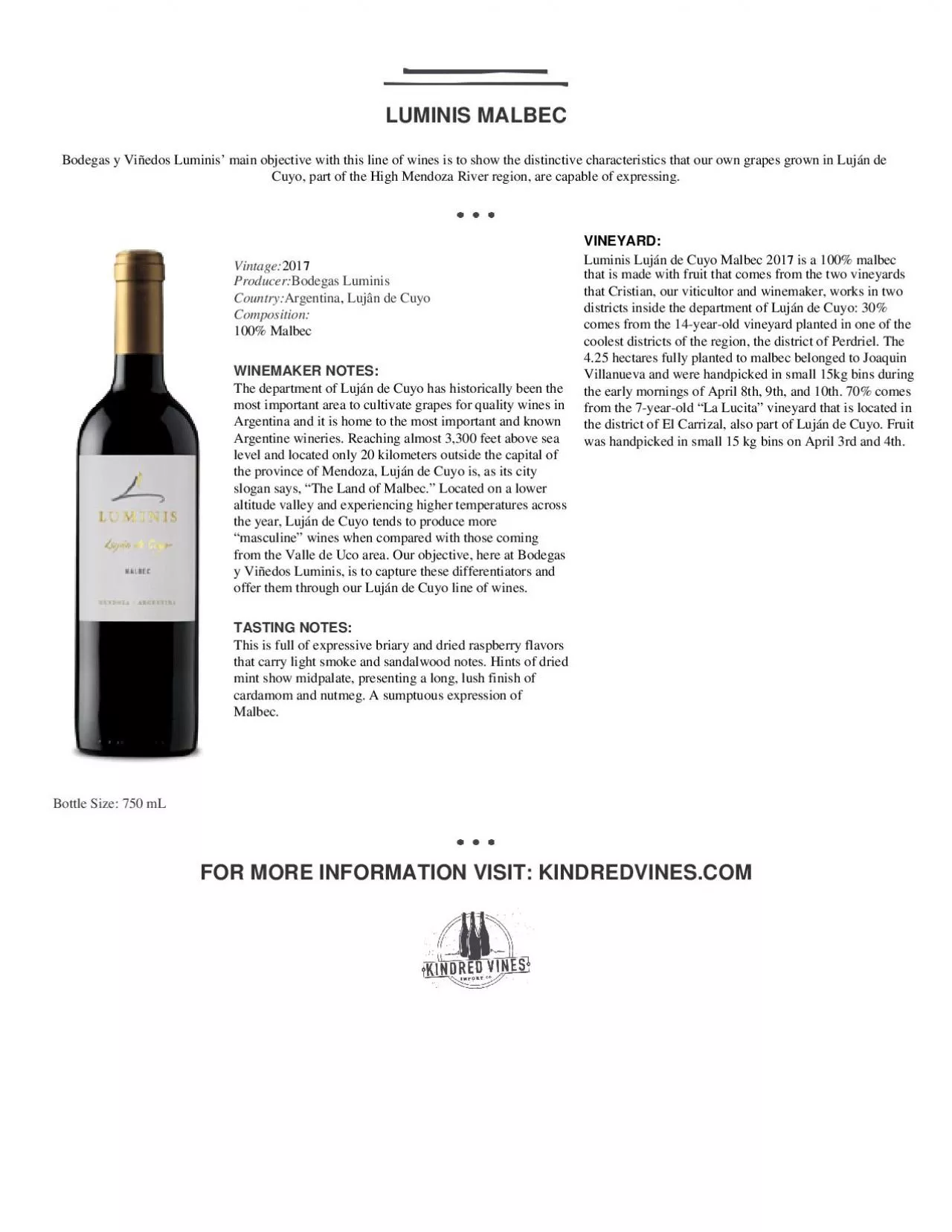 PDF-LUMINIS MALBECBodegas y Viedos Luminis146 main objective with thi