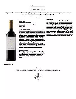 LUMINIS MALBECBodegas y Viedos Luminis146 main objective with thi