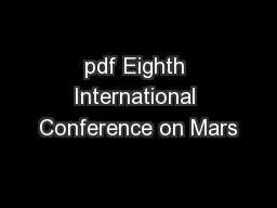 pdf Eighth International Conference on Mars