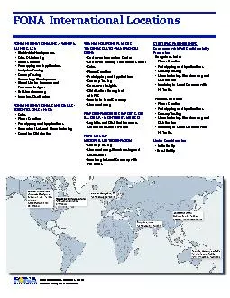 PDF-FONA International Locations