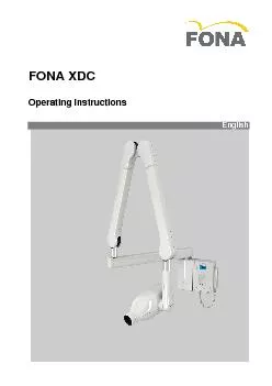 FONA XDC Operating Instructions